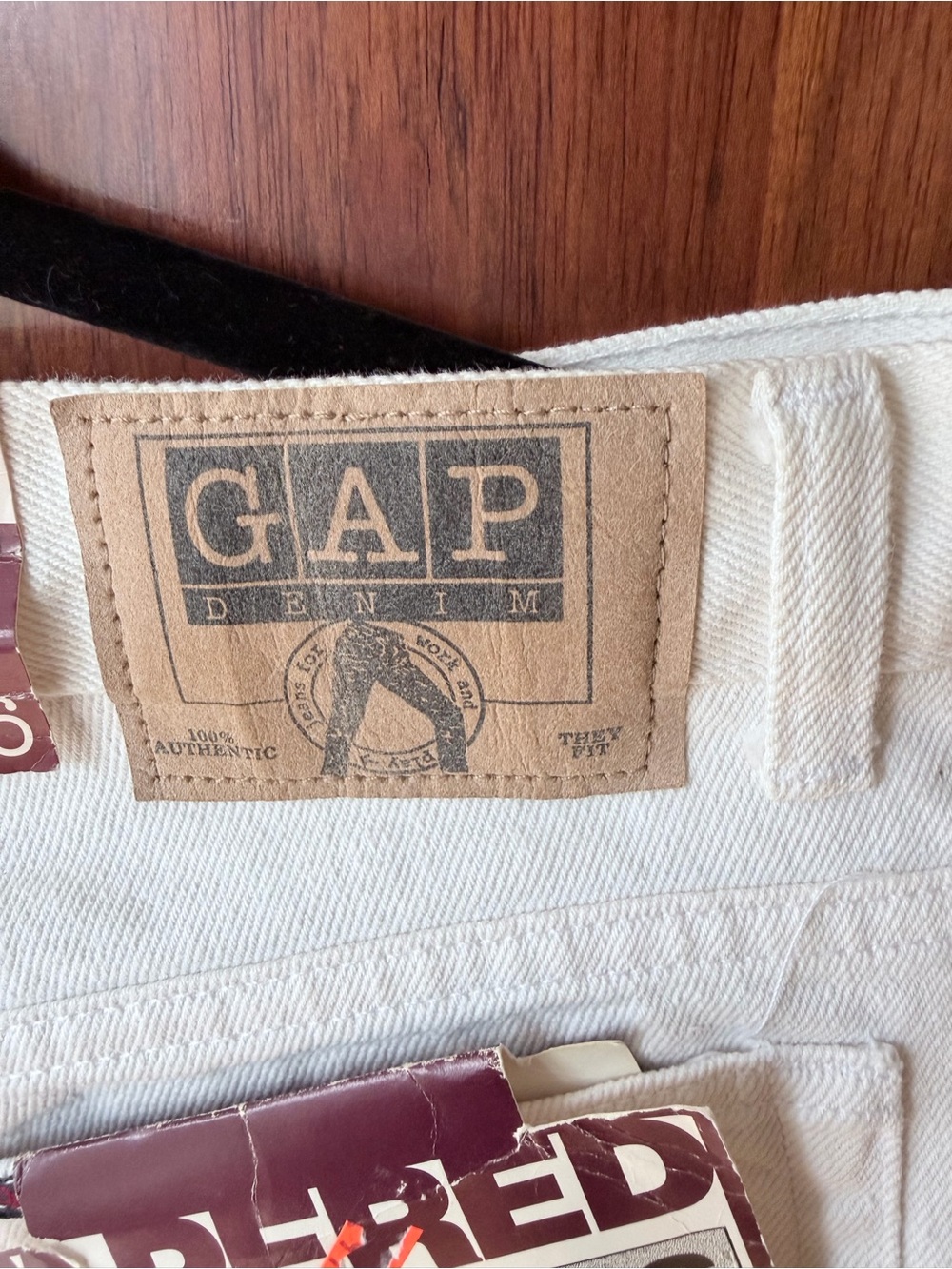 GAP High Rise White Denim Jeans